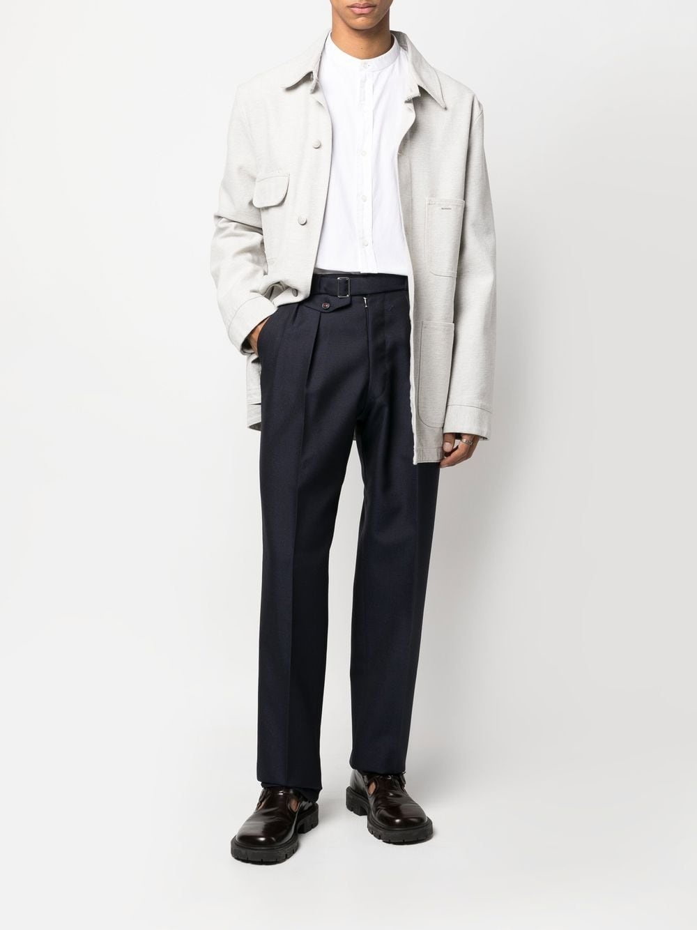 four-stitch tapered trousers - 2