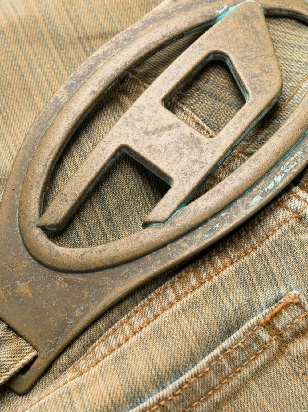 logo-plaque flared jeans - 6