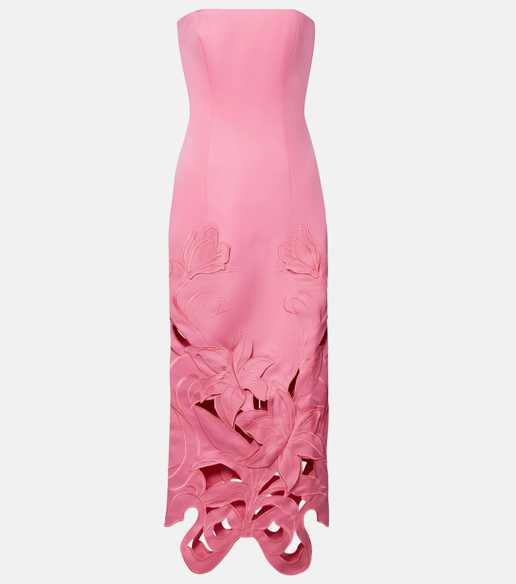 Rayna floral-appliqué bustier gown - 1
