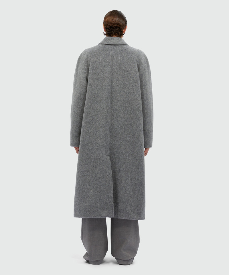 Long gray wool blend coat 3