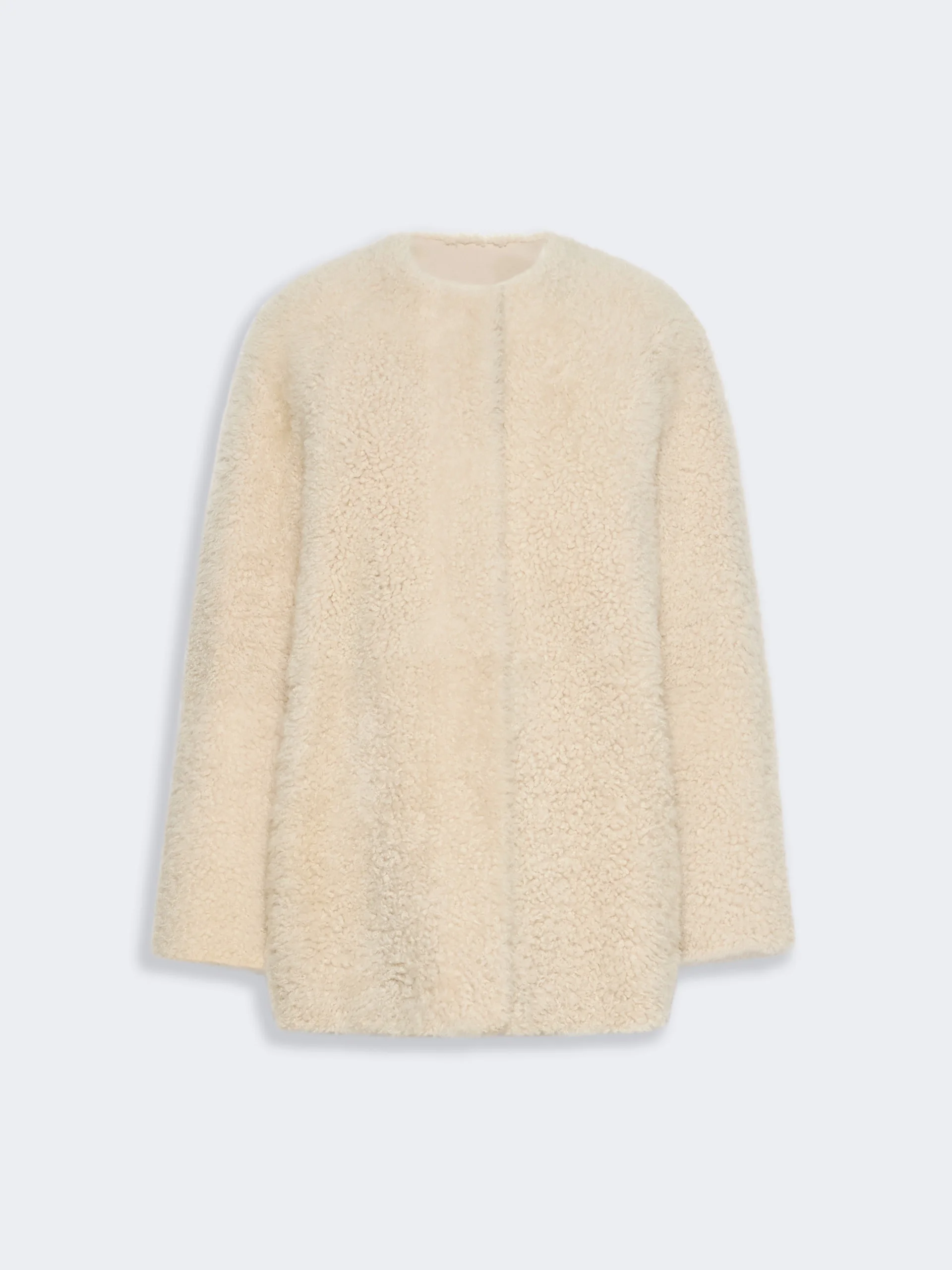 FOGLIA Sheepskin coat - ALBINO - 1