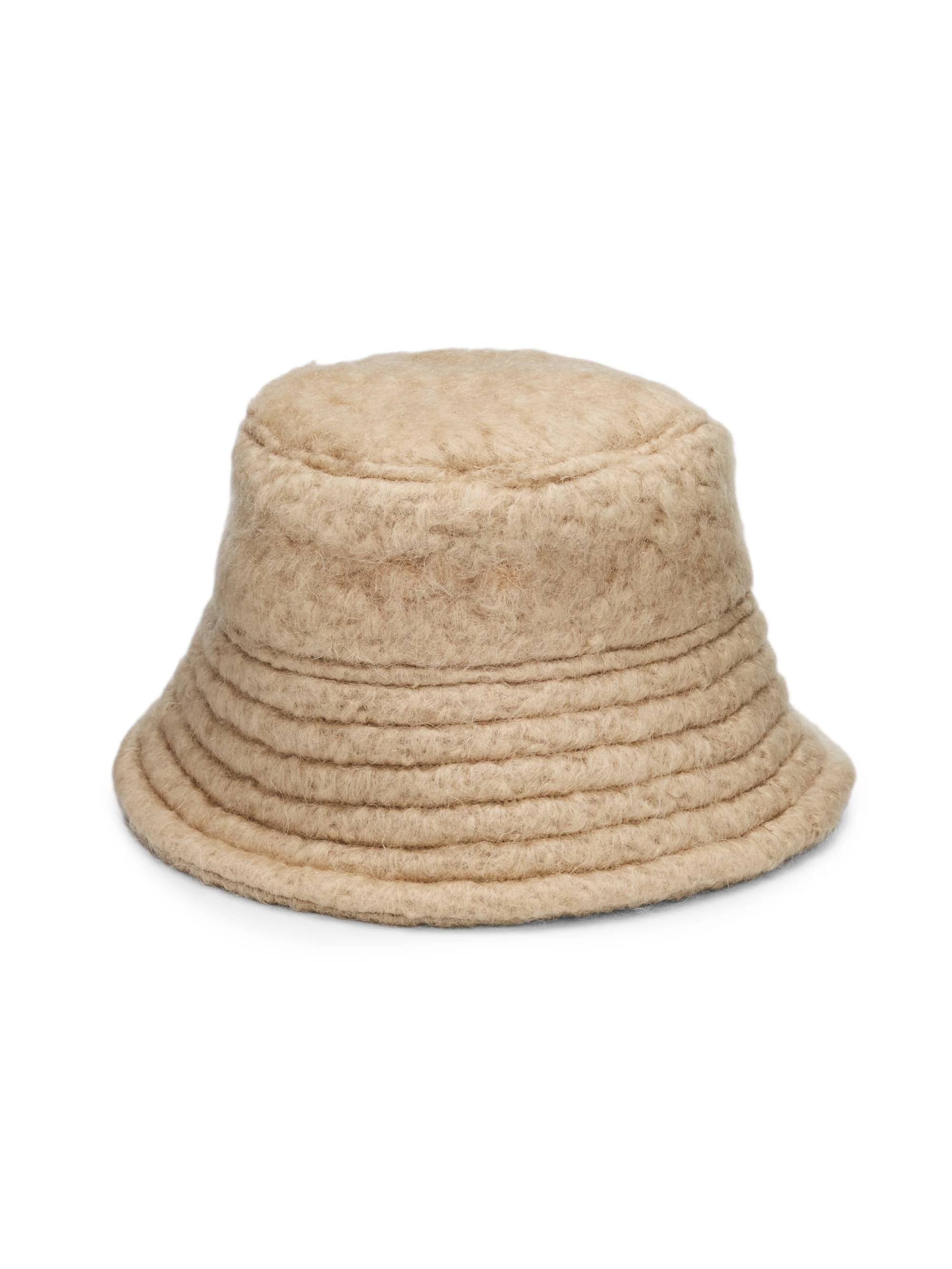 Men's Gilly Mohair-Wool Bucket Hat - Beige - 1
