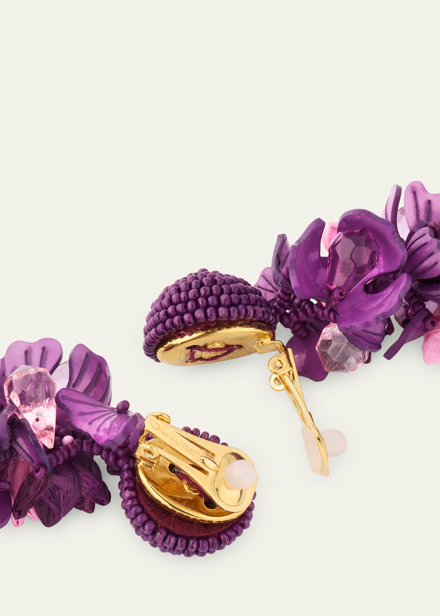 Plexy and Raffia Flowers Earrings - 4