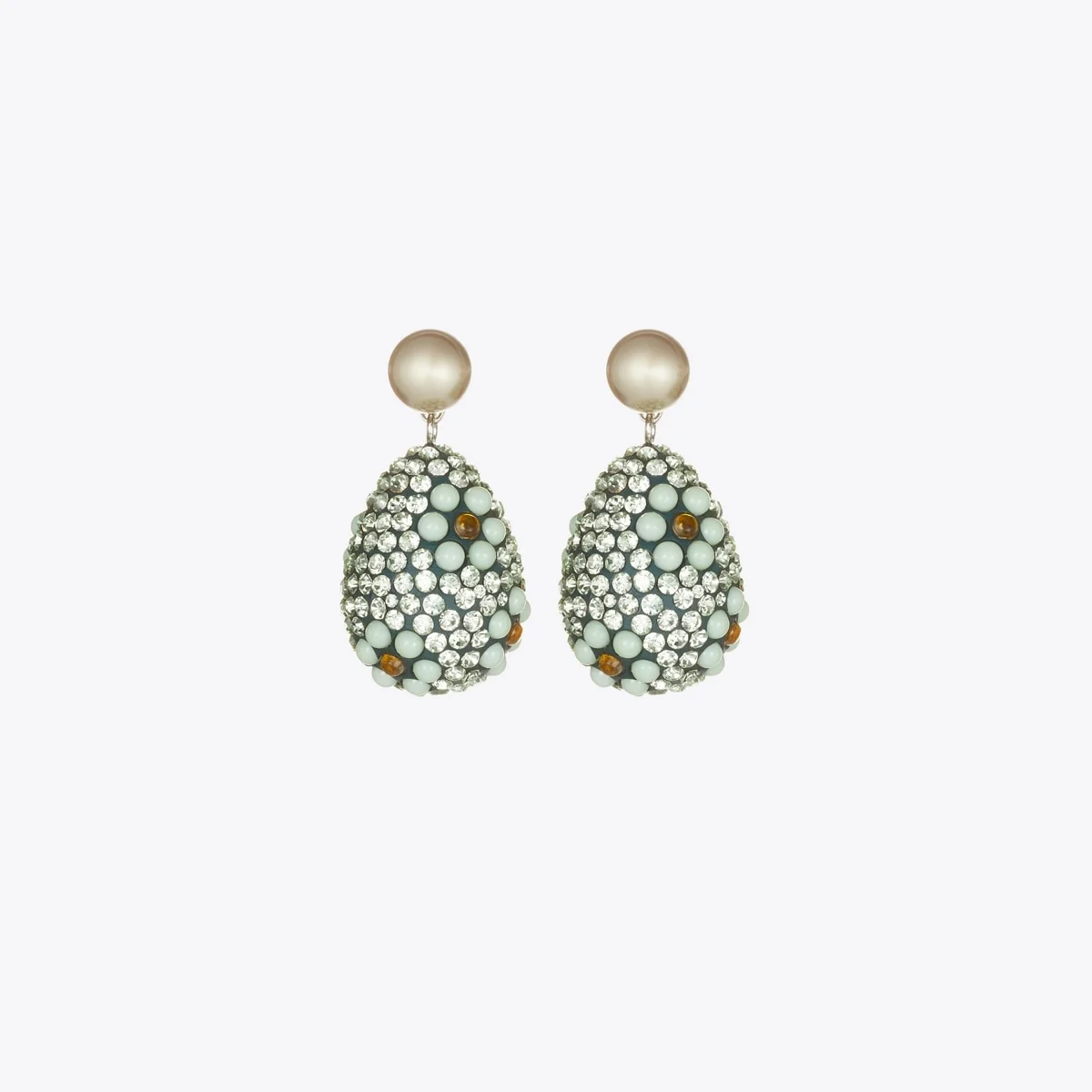 Curiosity Crystal Pearl Drop Earrings - 1