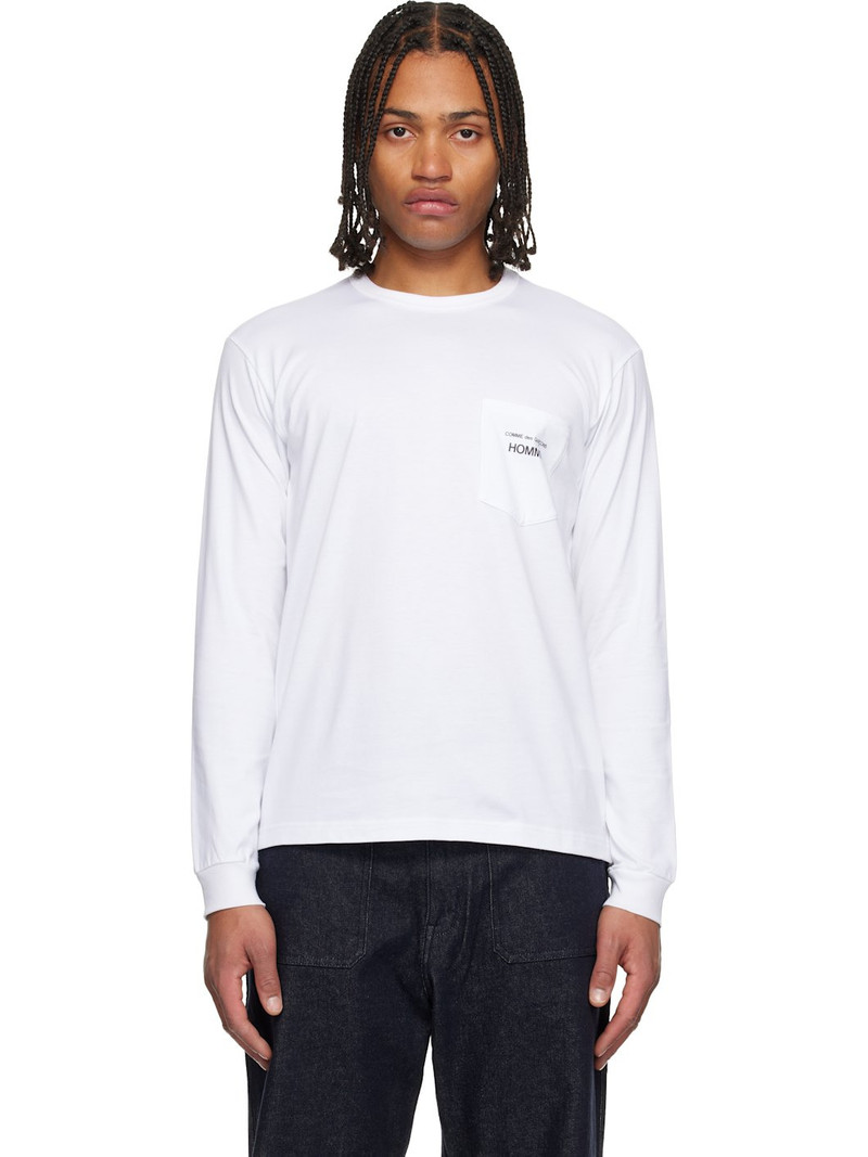 White Cotton Jersey Garment Print T-shirt 1