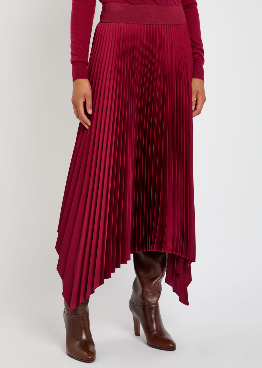 Joseph Ade Plissé Satin Midi Skirt - 2