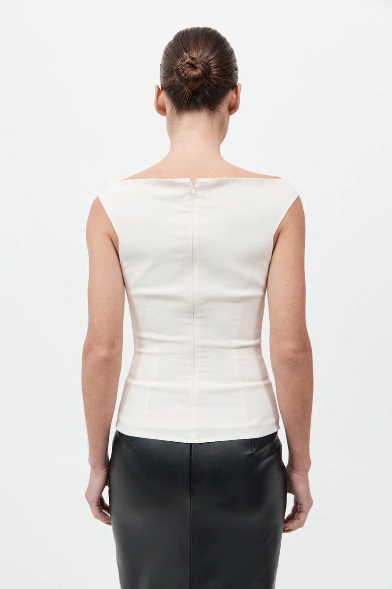 Slim Bateau Top - Off White - 6