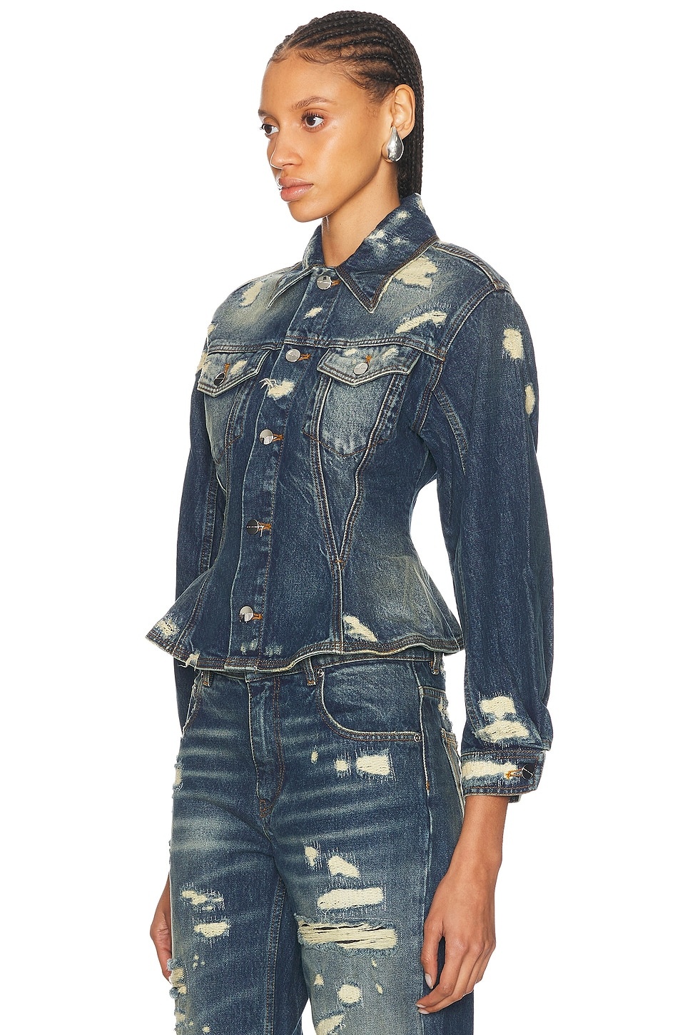 Fluted Denim Jacket - 3