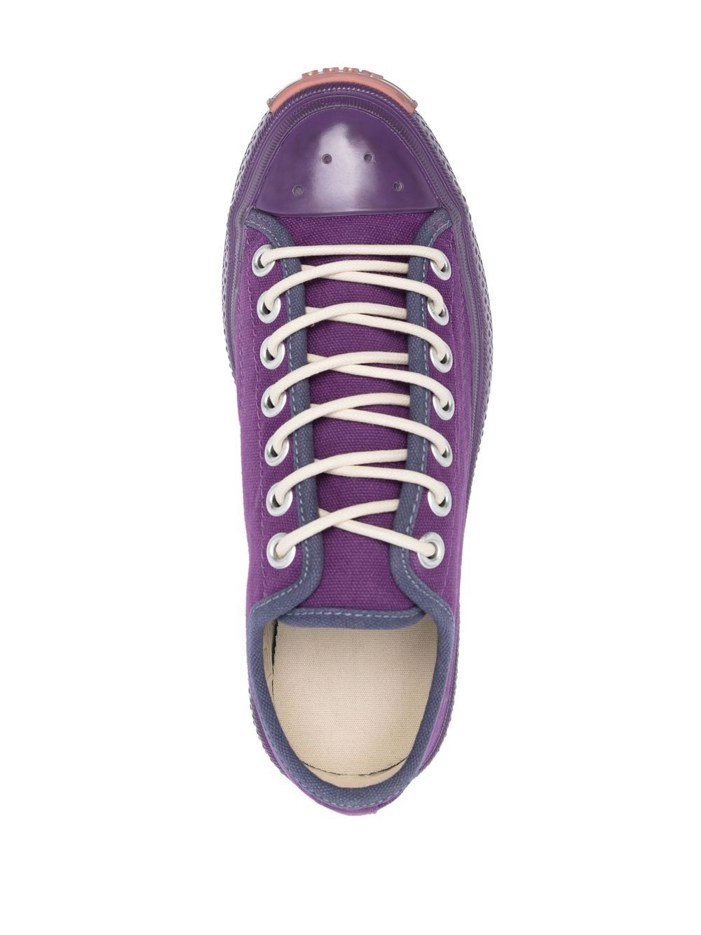 tonal lace-up sneakers - 4