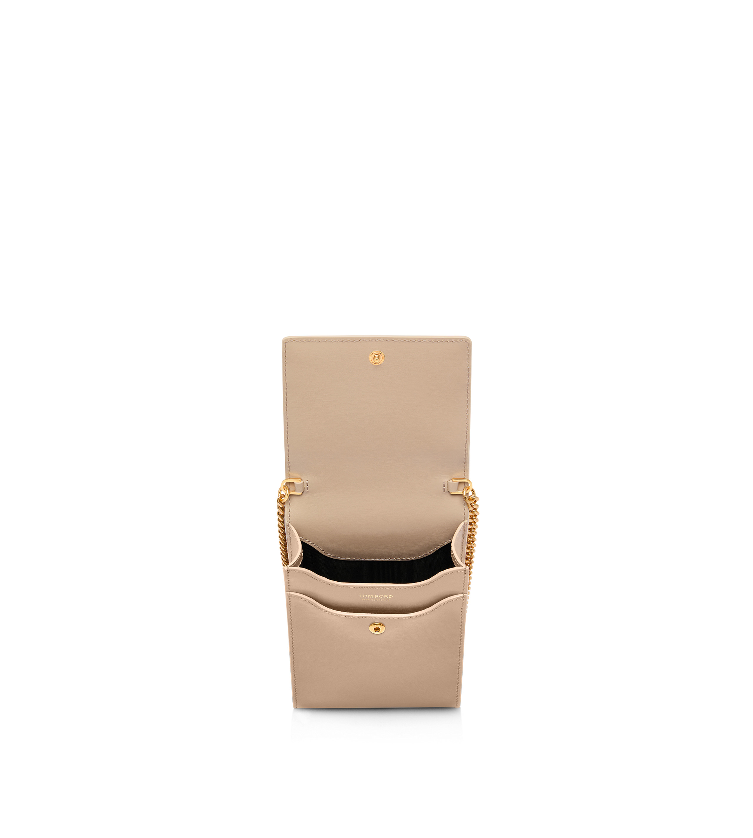 PALMELLATO-EFFECT LEATHER PHONE POUCH - 4