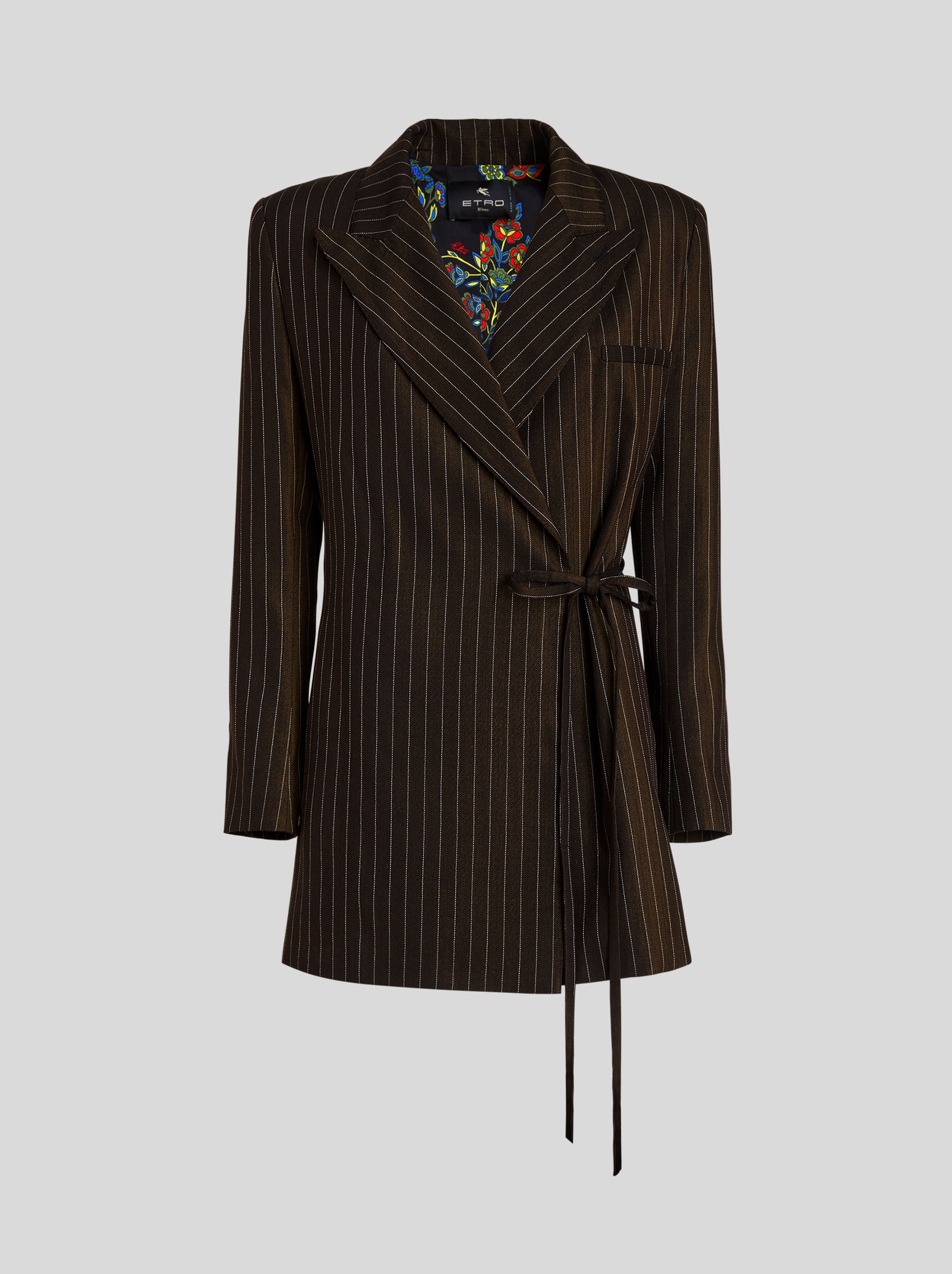 STRIPED WOOL MIX JACKET - 1