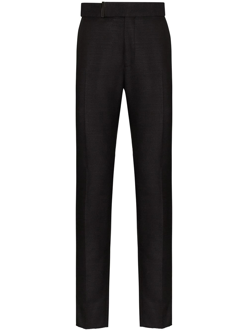 tailored silk cotton trousers - 1