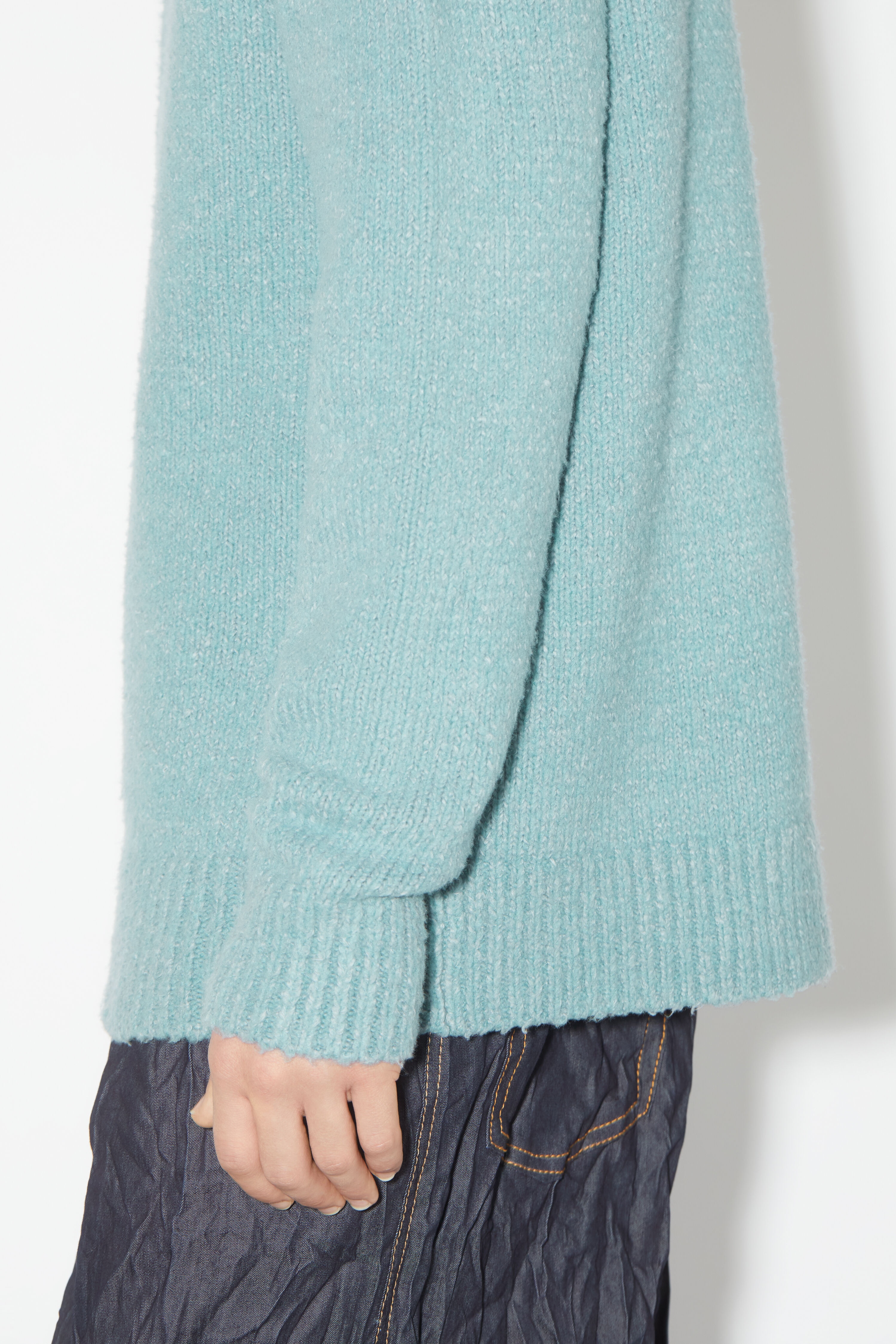 Wool blend cardigan - Mineral blue - 4
