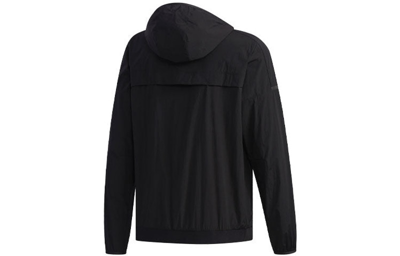 adidas adidas Wb Light Woven Windproof hooded Logo Jacket Black FI8759 outlook
