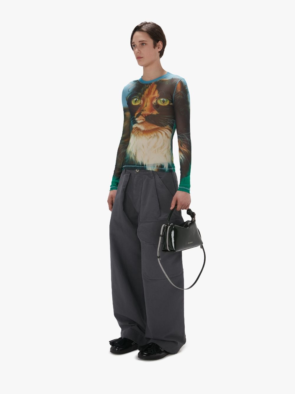 SHEER LONG SLEEVE TURTLENECK TOP - 4