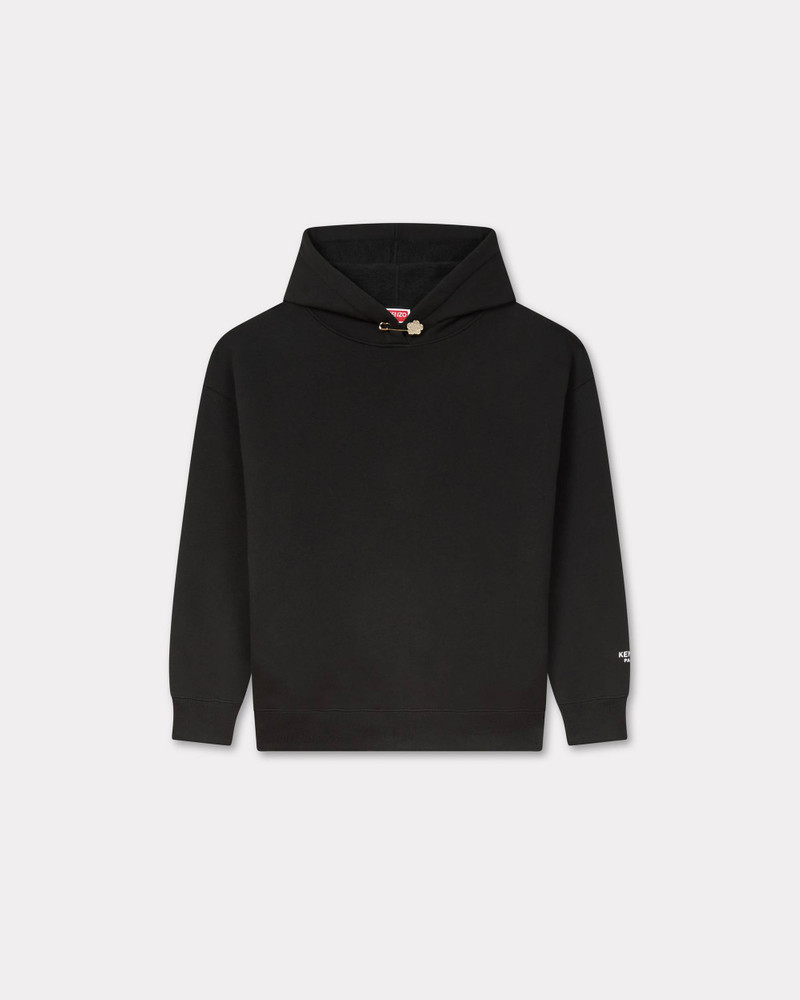 'Boke Flower' pin oversized hoodie in cotton 1