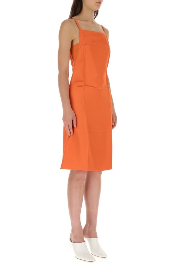 Loewe Woman Orange Satin Dress - 3