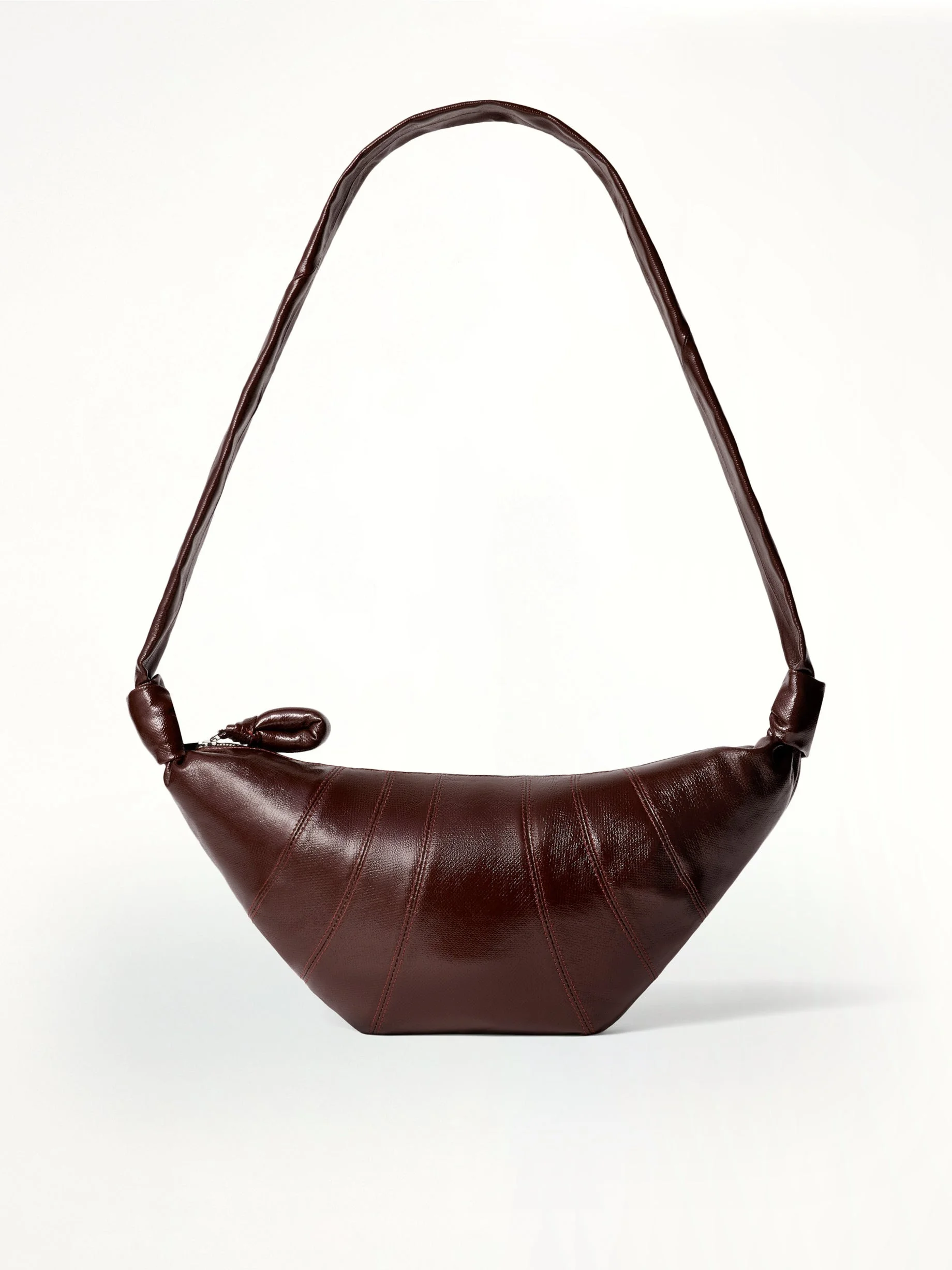 Croissant Medium Coated Cotton Bag in Chocolate Fondant - 1
