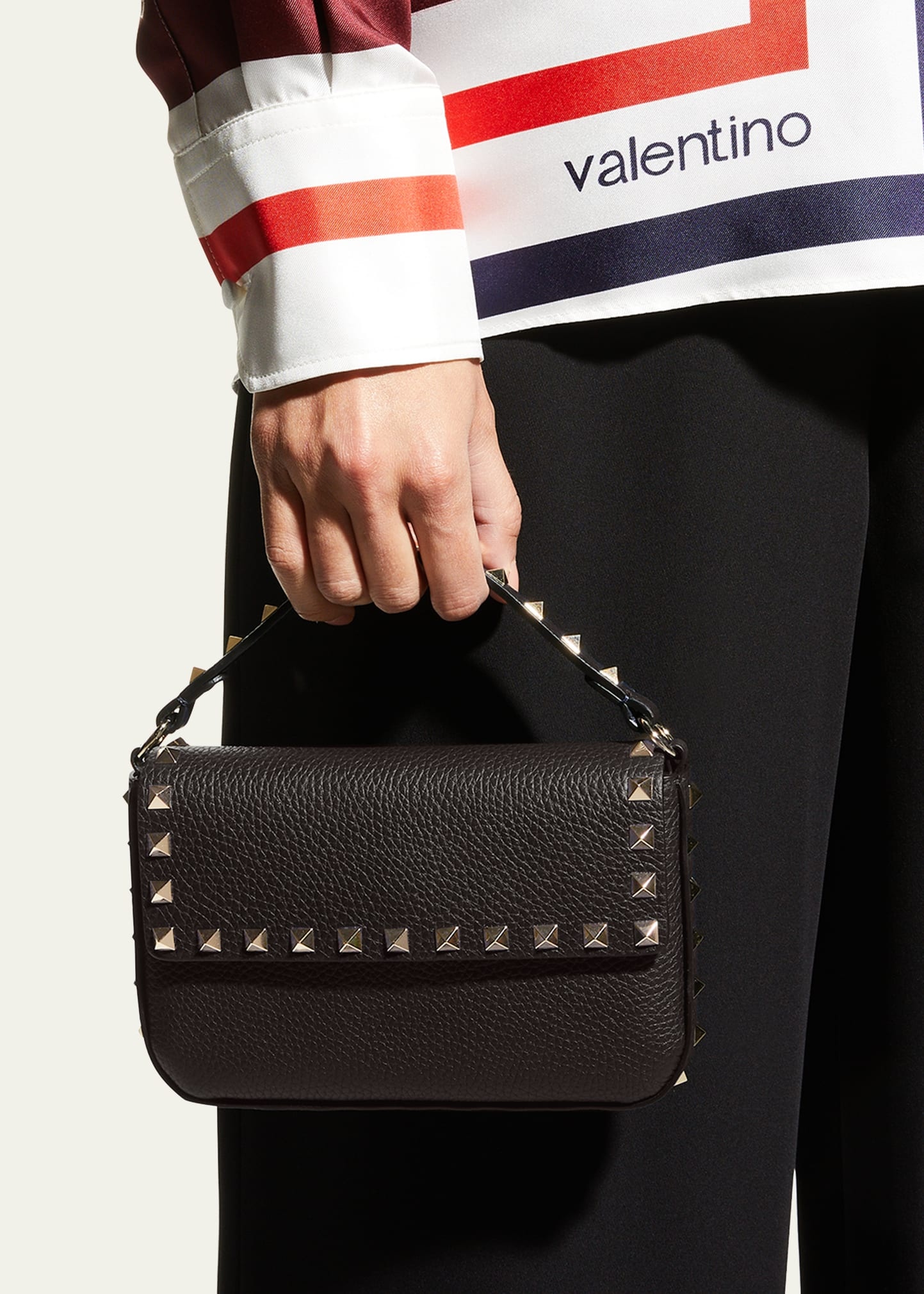 Rockstud Top Handle Shoulder Bag - 2