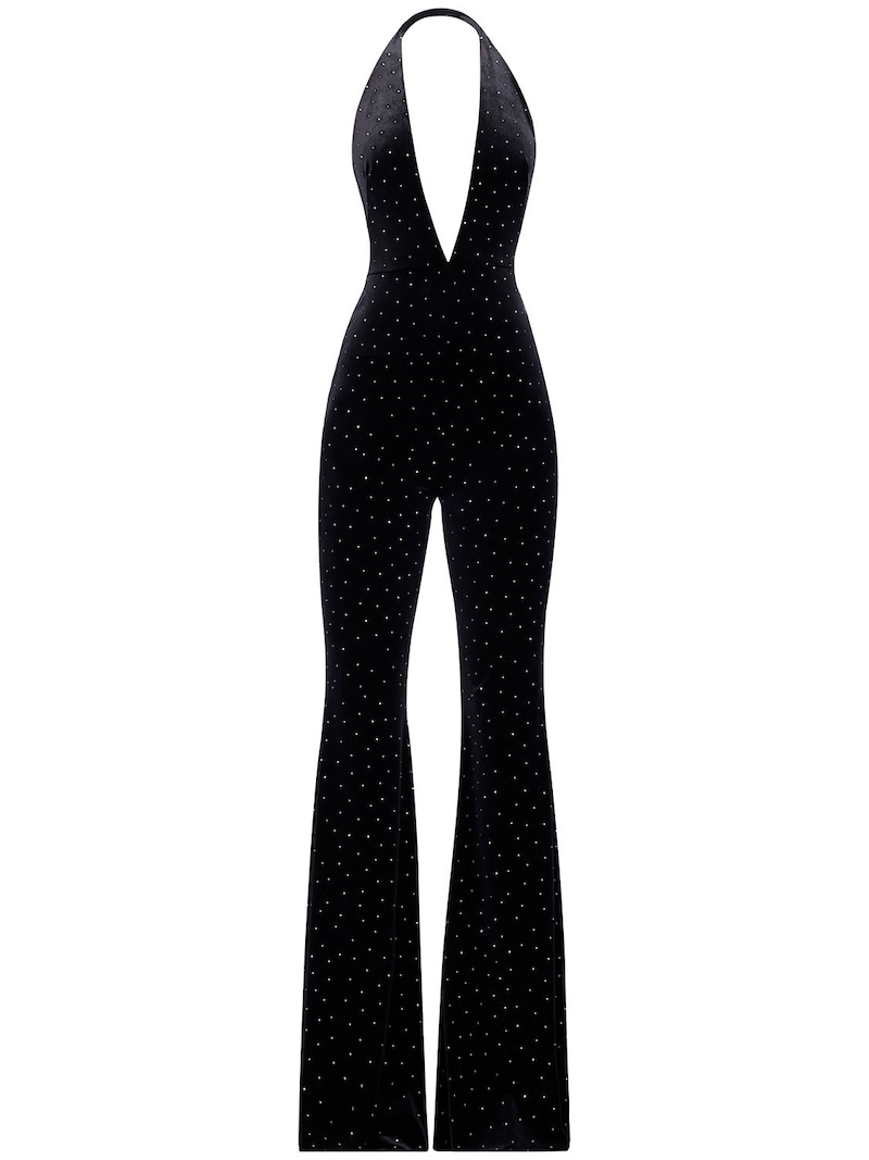 Glittered velvet jumpsuit - 1