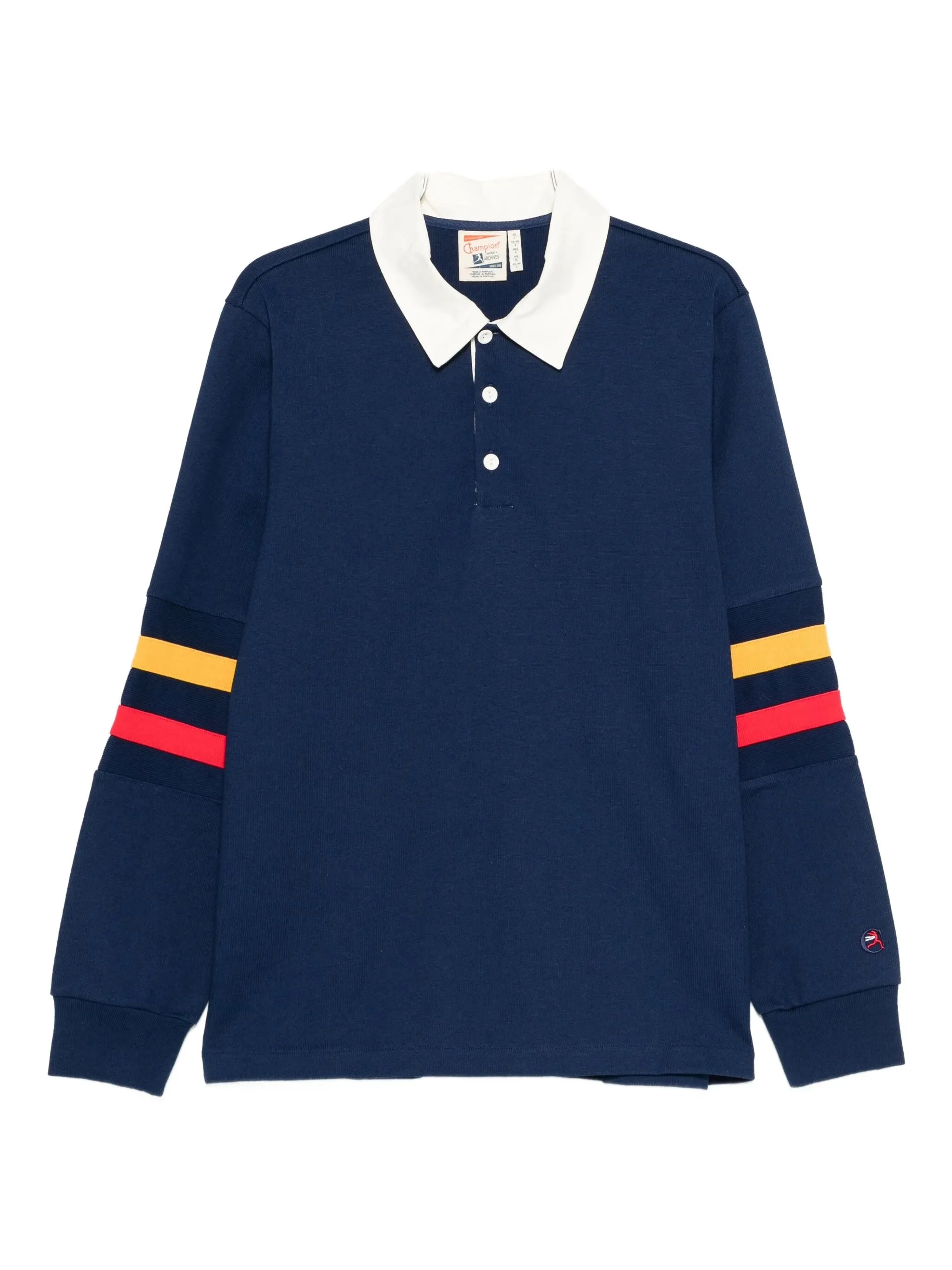 Champion Stripe-detail Long-sleeve Polo Shirt - 1