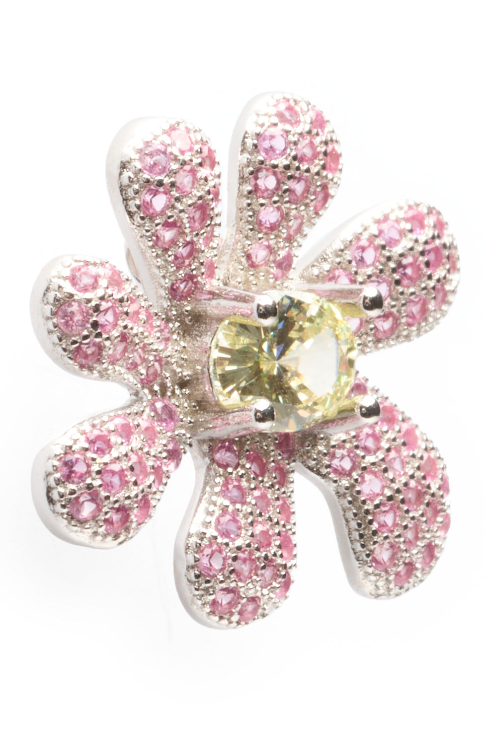 HOT PINK CANARY SQUASHED BLOSSOM EARRING - 3