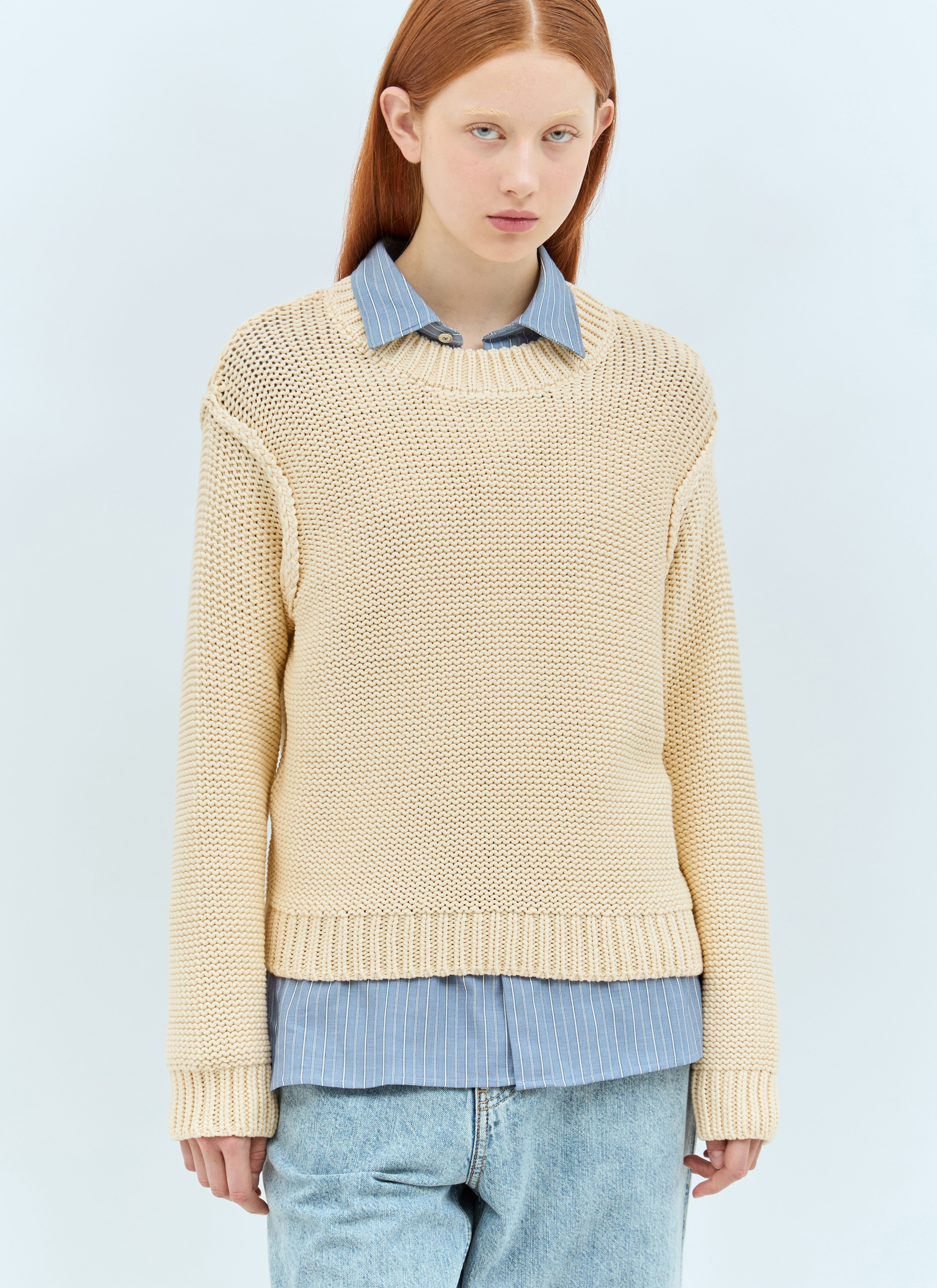 Cotton-Blend Sweater - 1
