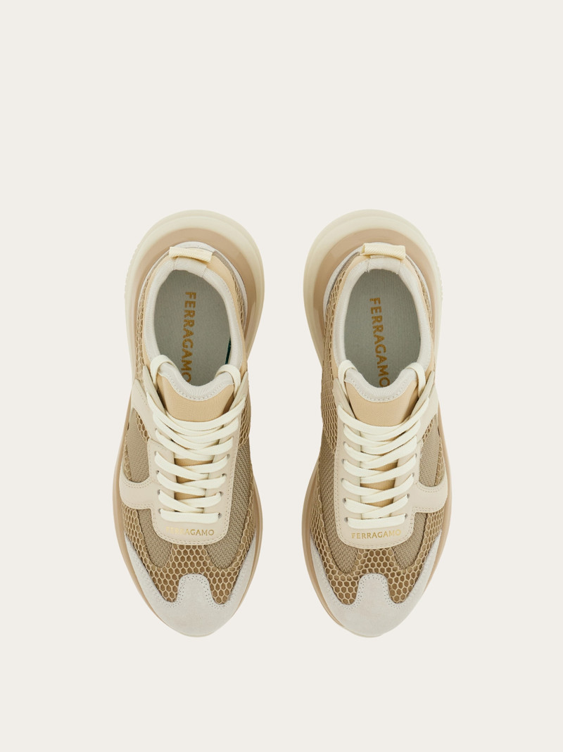 FERRAGAMO Gancini sneaker with mesh detail outlook