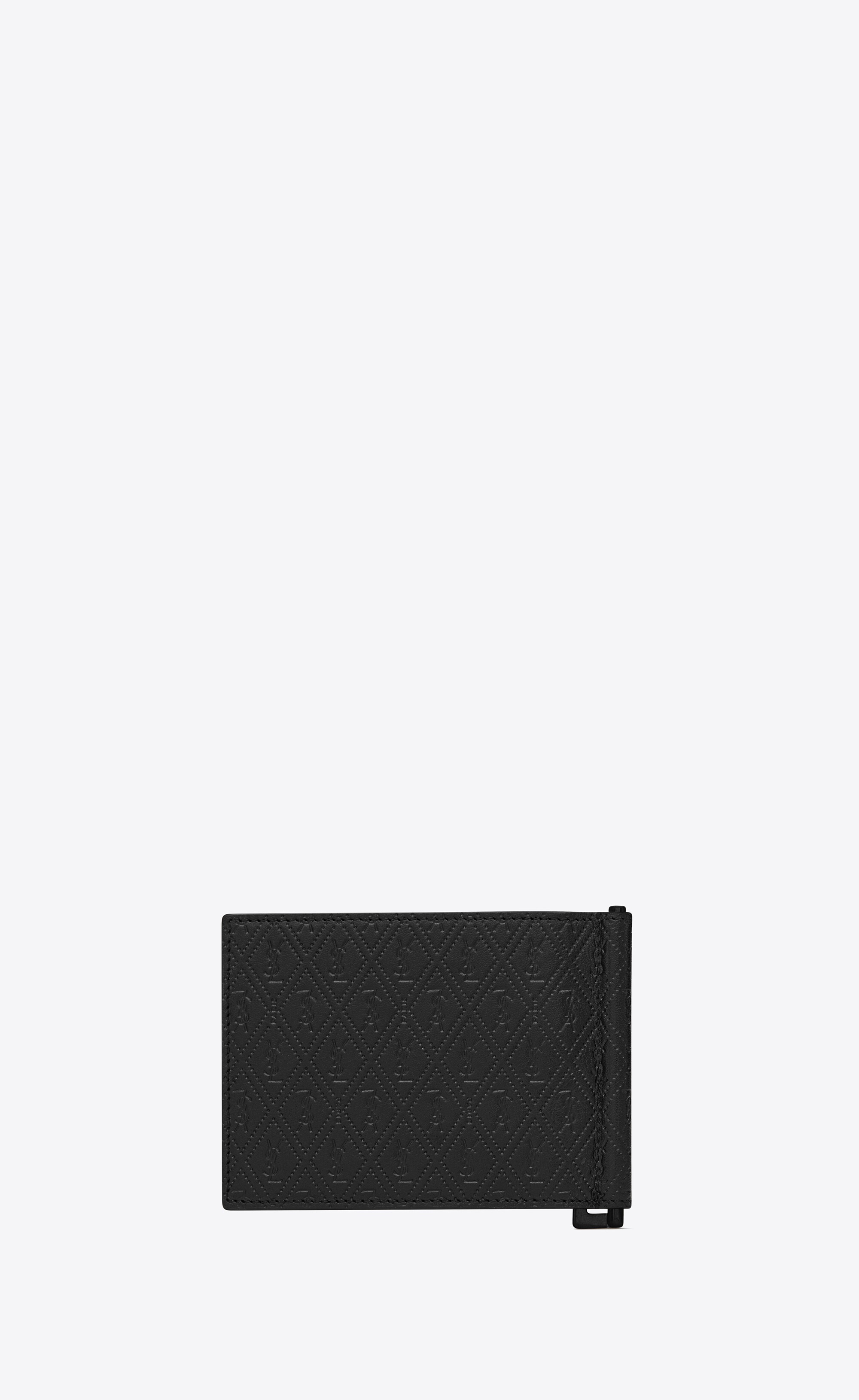 le monogramme all over bill clip wallet in embossed smooth leather - 2