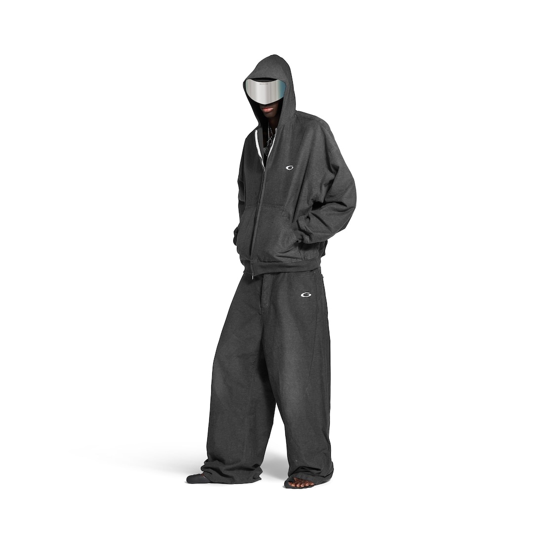 Men's Trompe L'oeil Sweatpants in Anthracite - 2