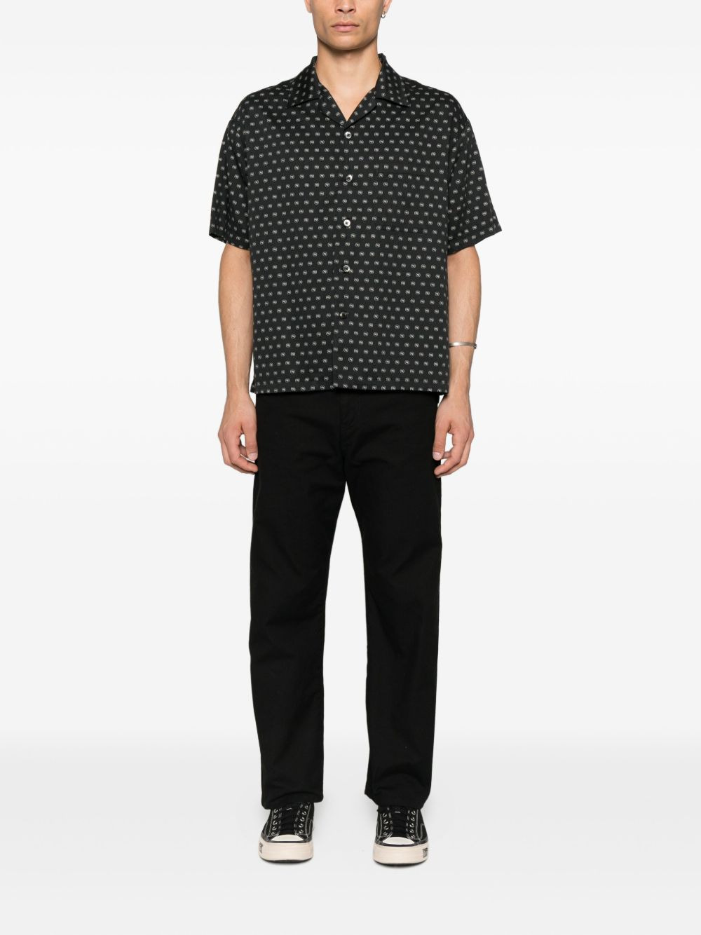 monogram-pattern shirt - 2