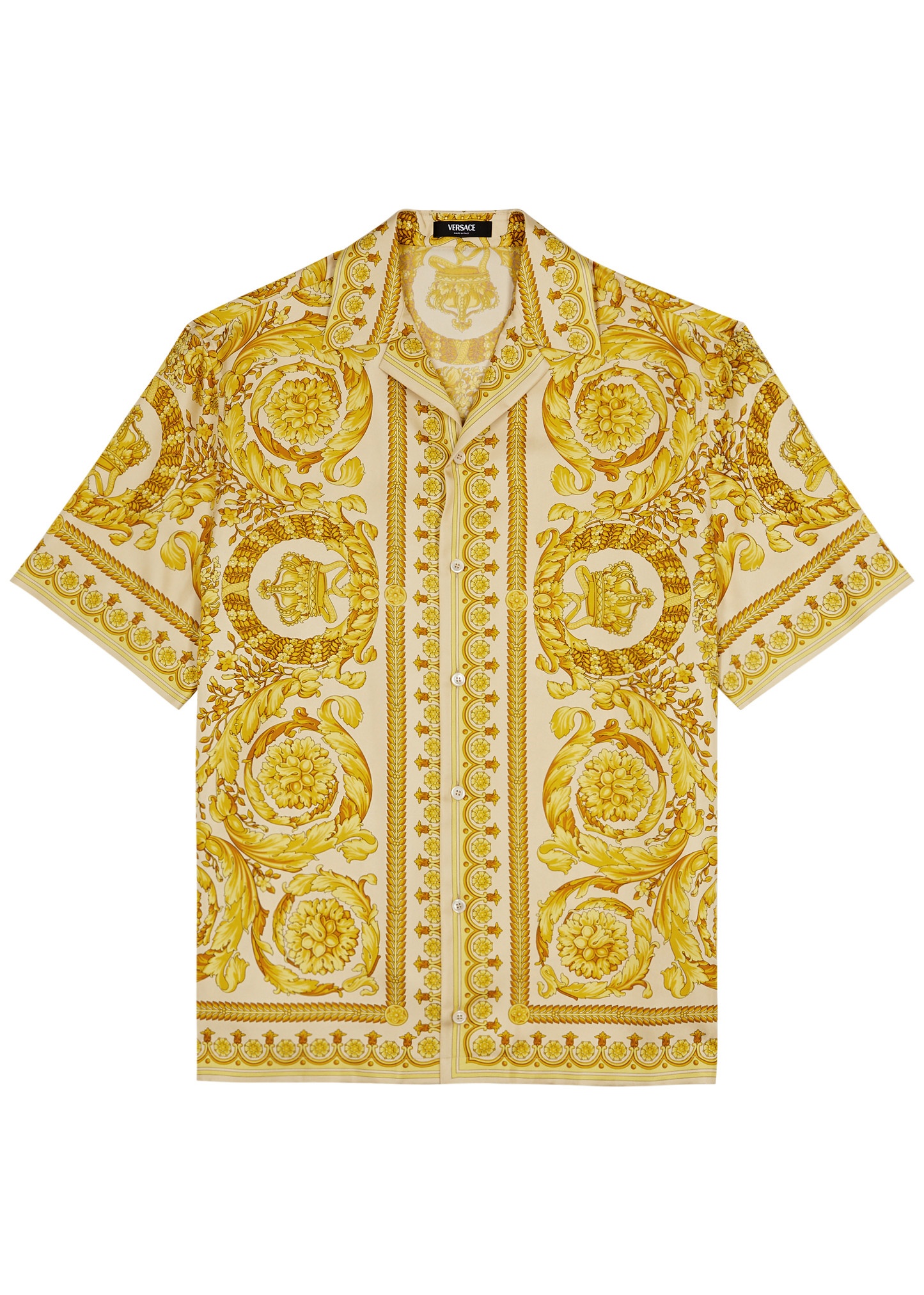 Baroque printed silk-twill shirt - 1