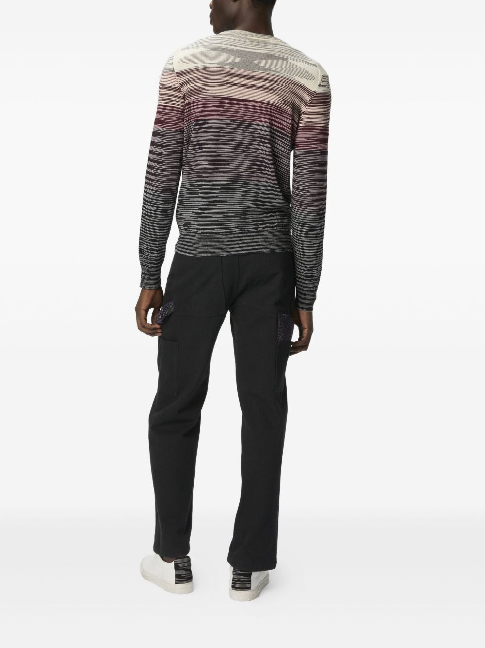 striped crew-neck sweater - 3