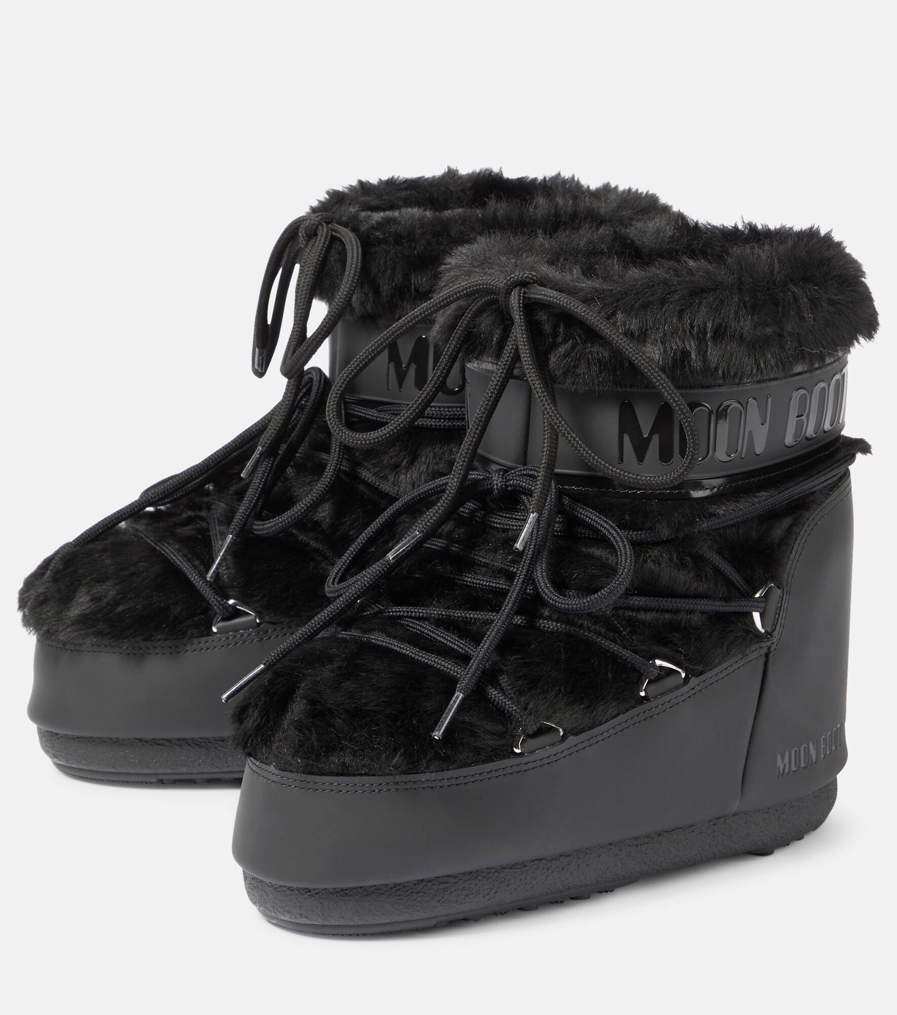 Icon Low faux fur-trimmed snow boots - 5