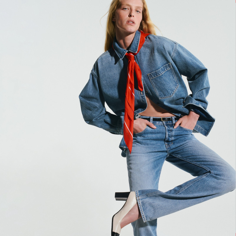 Étienne oversized button-up shirt in denim 6