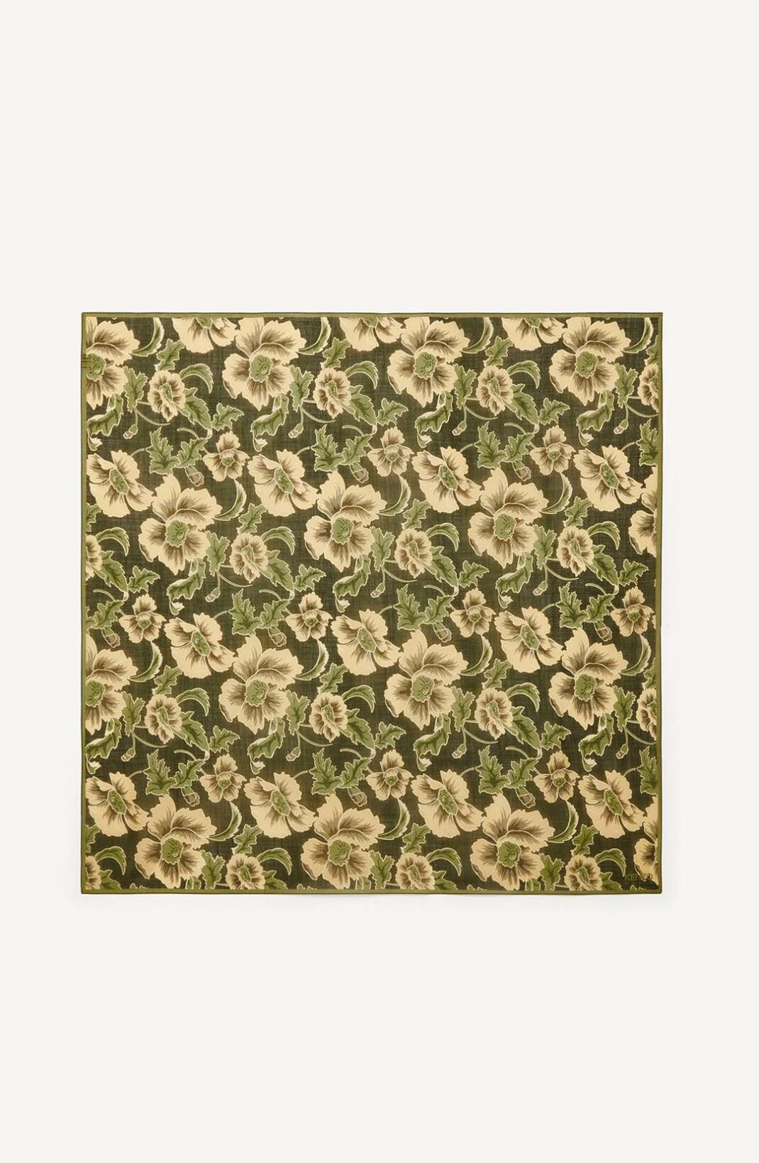 'Jungle Camo' large wool square - 1