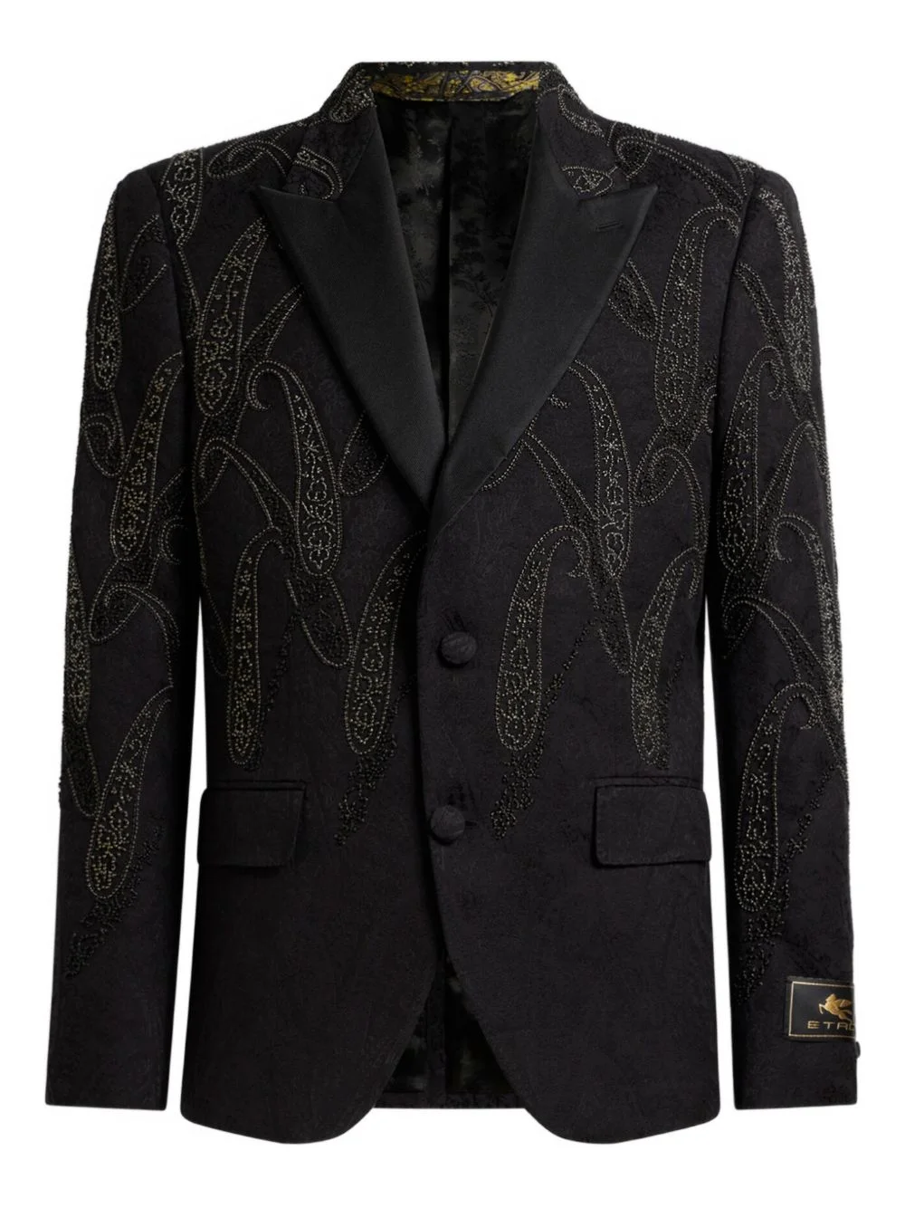 paisley embroidery jacquard jacket - 1