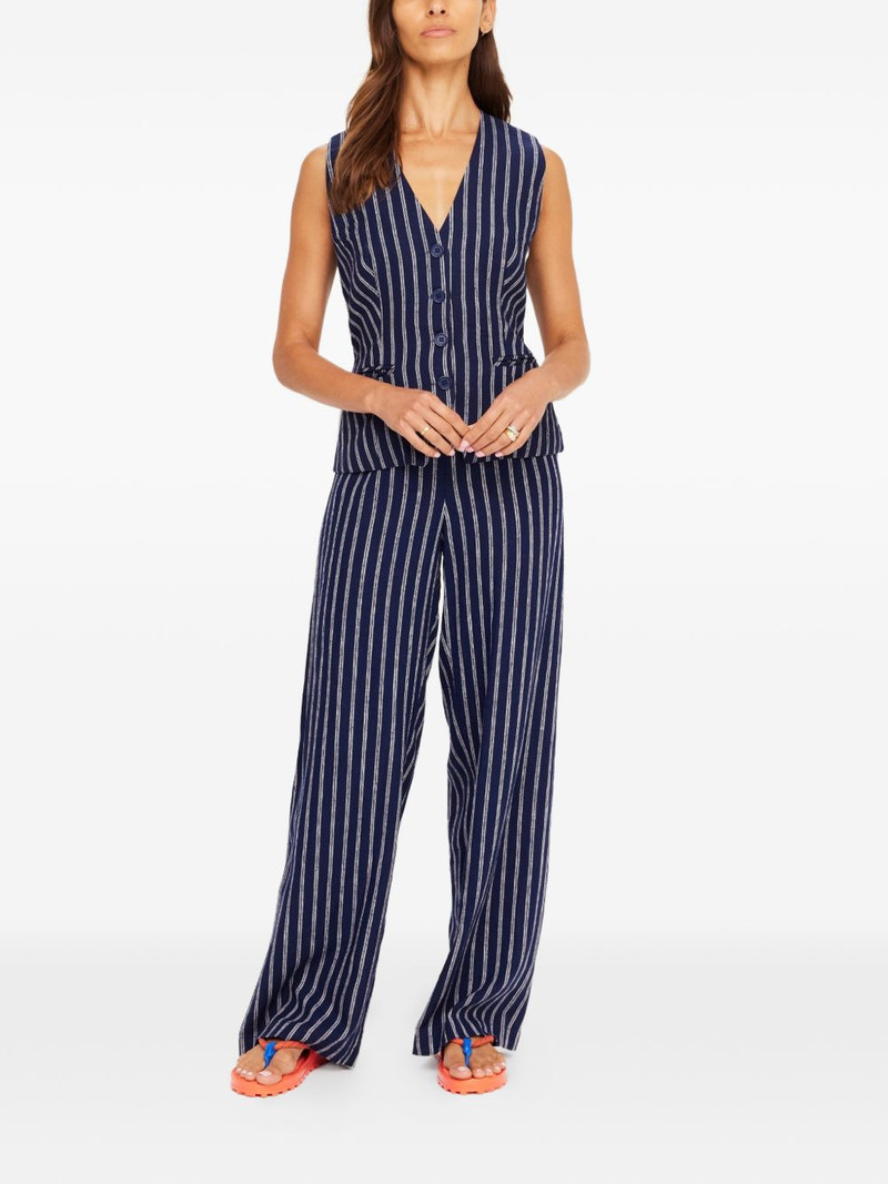 THE UPSIDE Belize Jackie striped V-neck waistcoat outlook