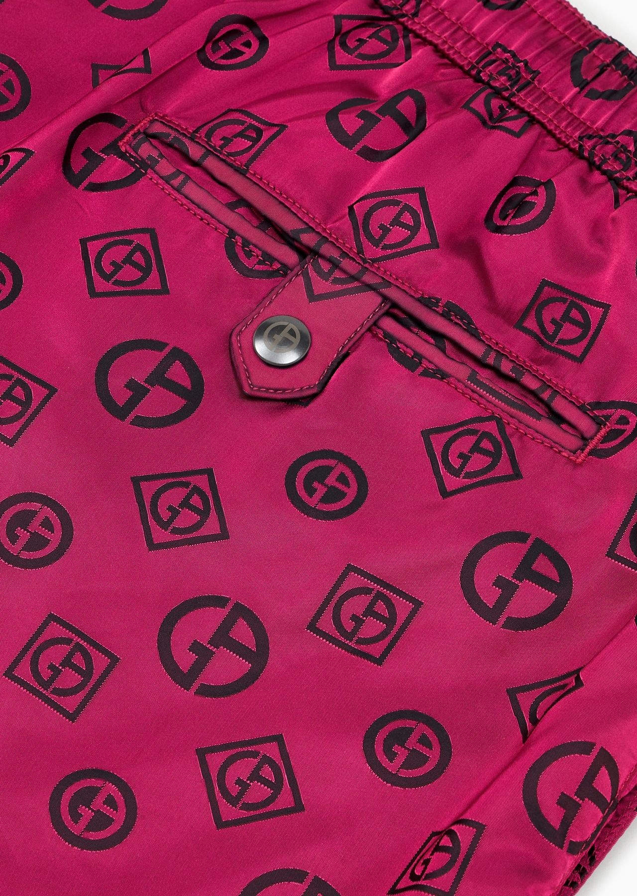 Swim trunks with an all-over logo jacquard - 4