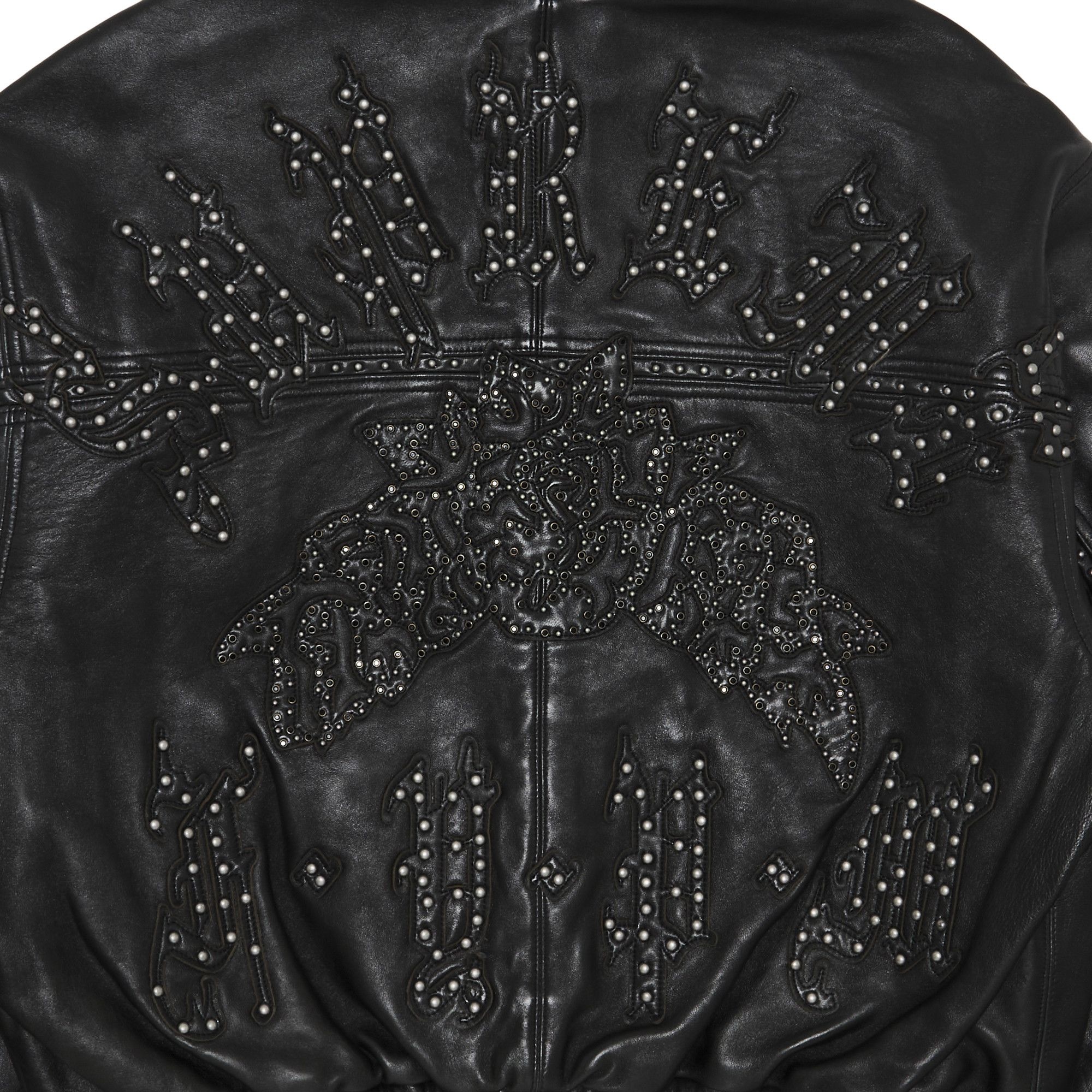 Supreme Studded Hooded Leather Jacket 'Black' - 3