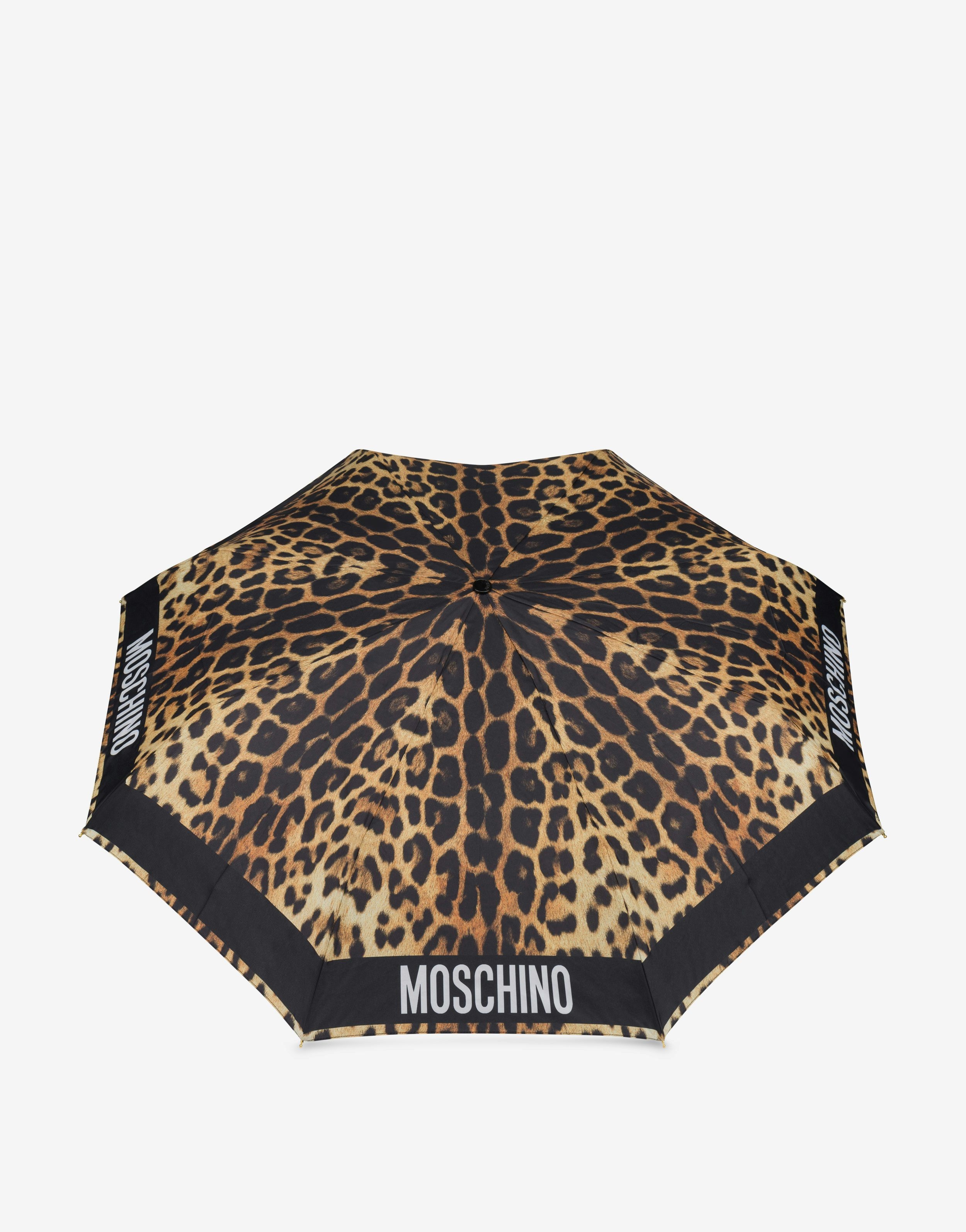 LEOPARD PRINT OPEN & CLOSE UMBRELLA - 1