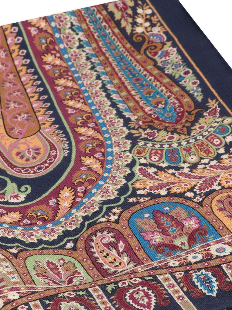 Etro paisley fringed scarf outlook