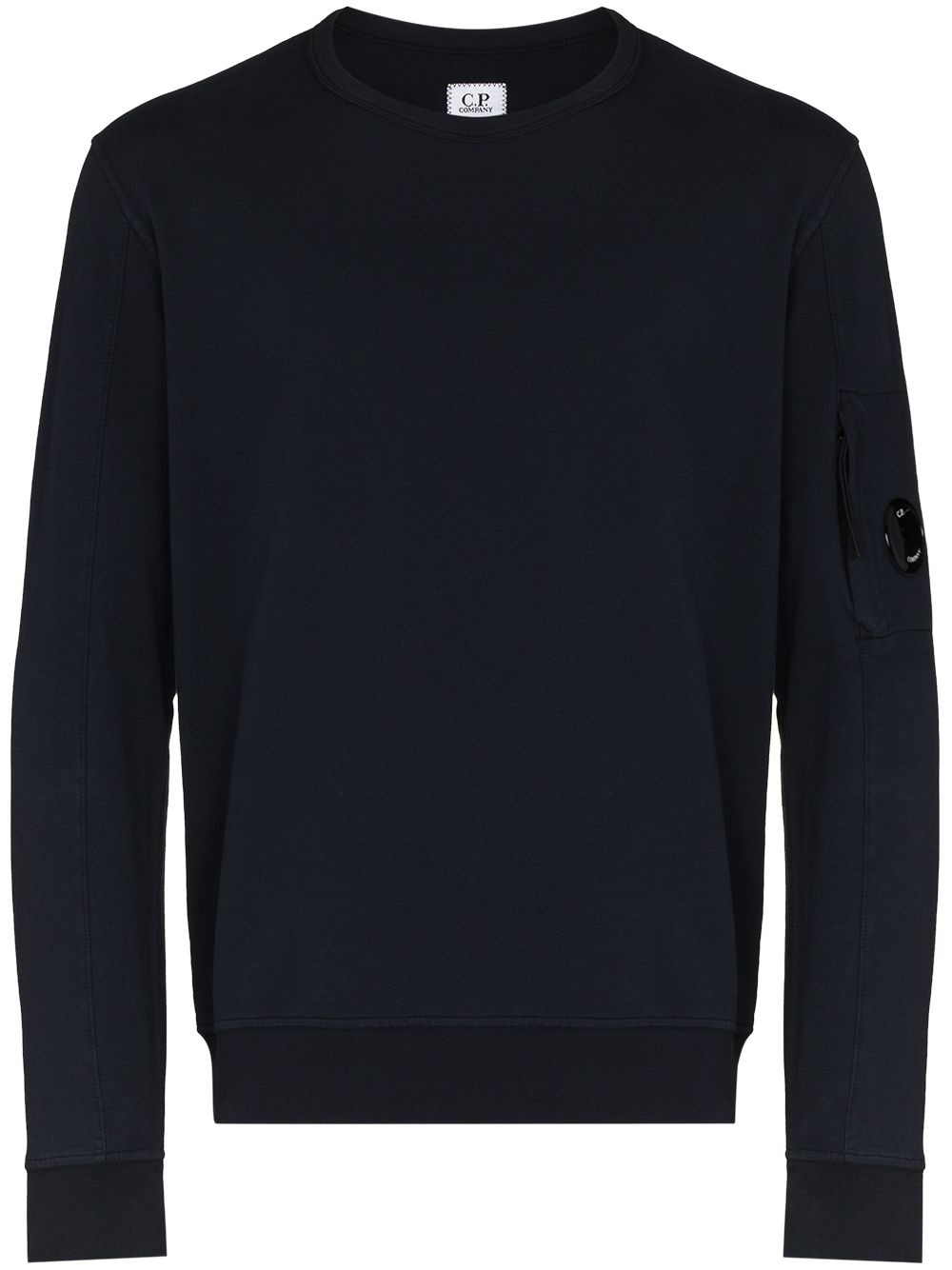 zip sleeve pocket crewneck sweatshirt - 1