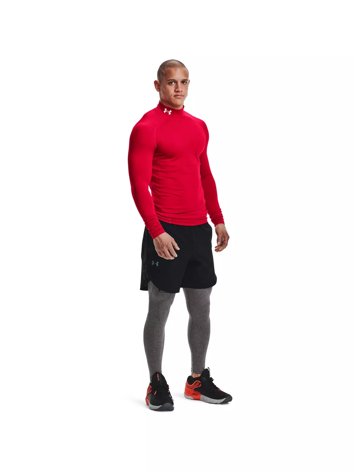 Men's ColdGear Armour Shirt-Red - 4