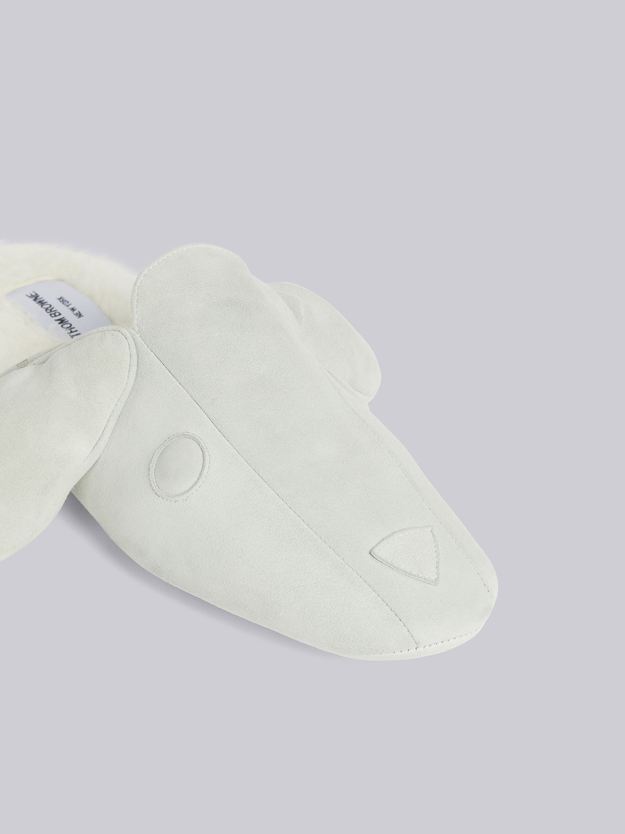 White Shearling and Suede Hector Slipper - 2