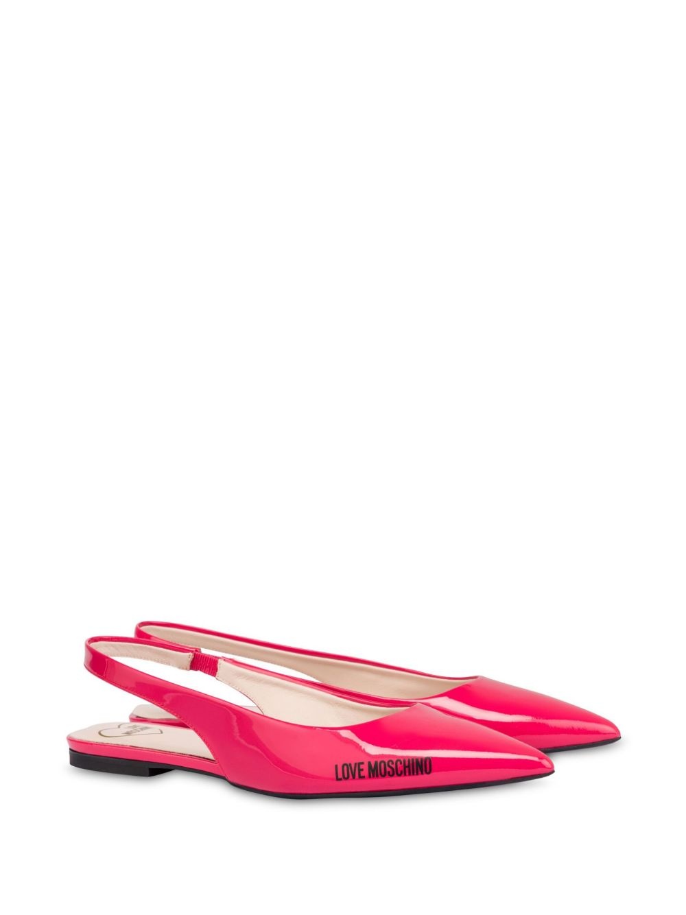logo-print ballerina shoes - 2