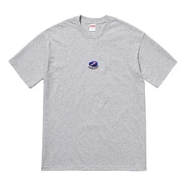 Supreme FW18 Bottle Cap Tee Heather Grey Logo Tee SUP-SS18-710 - 1
