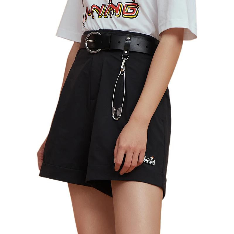 (WMNS) Li-Ning x Disney Graphic Shorts 'Black' AKSS120-2 - 4