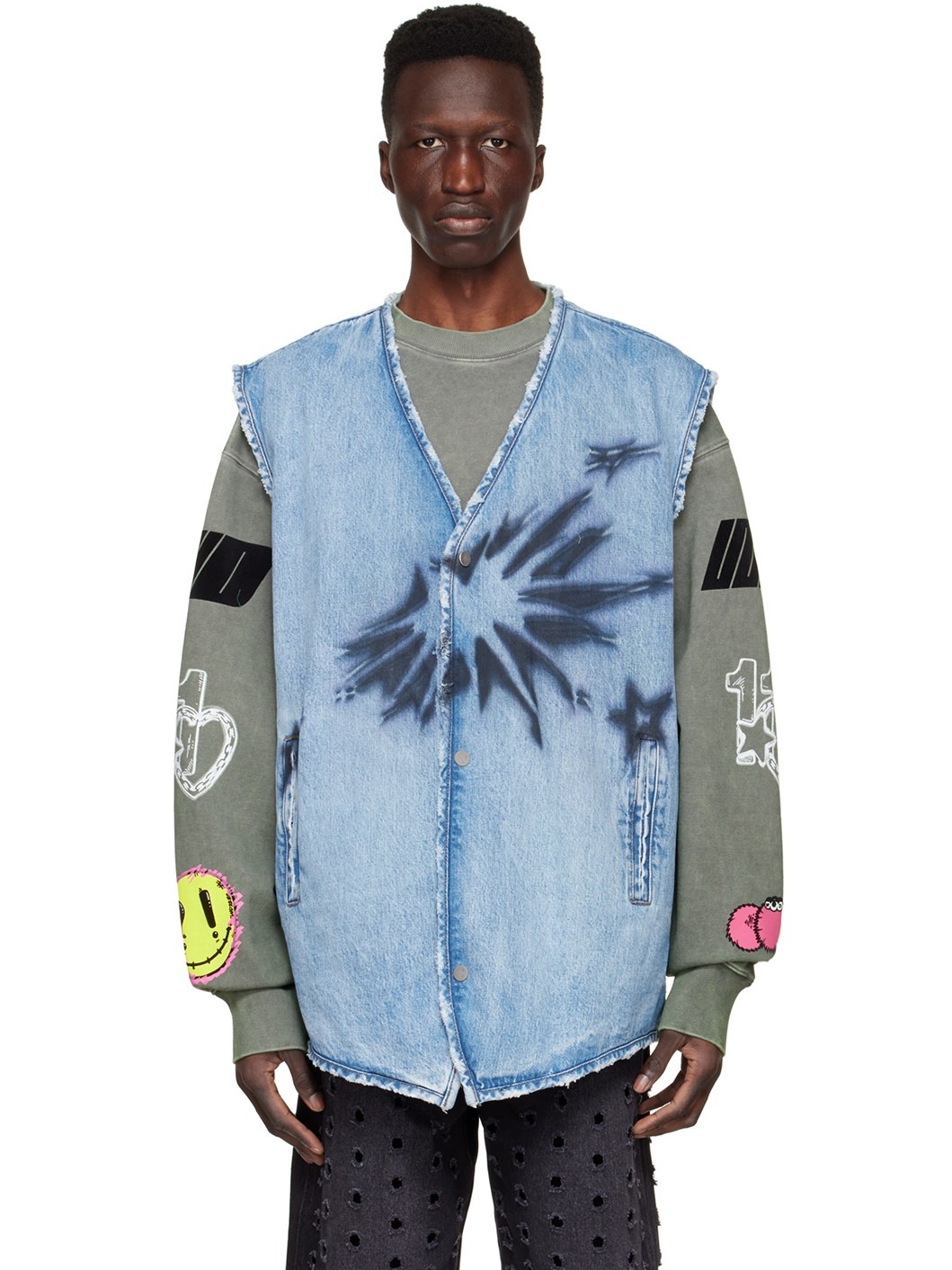 Blue Denim Vest - 1