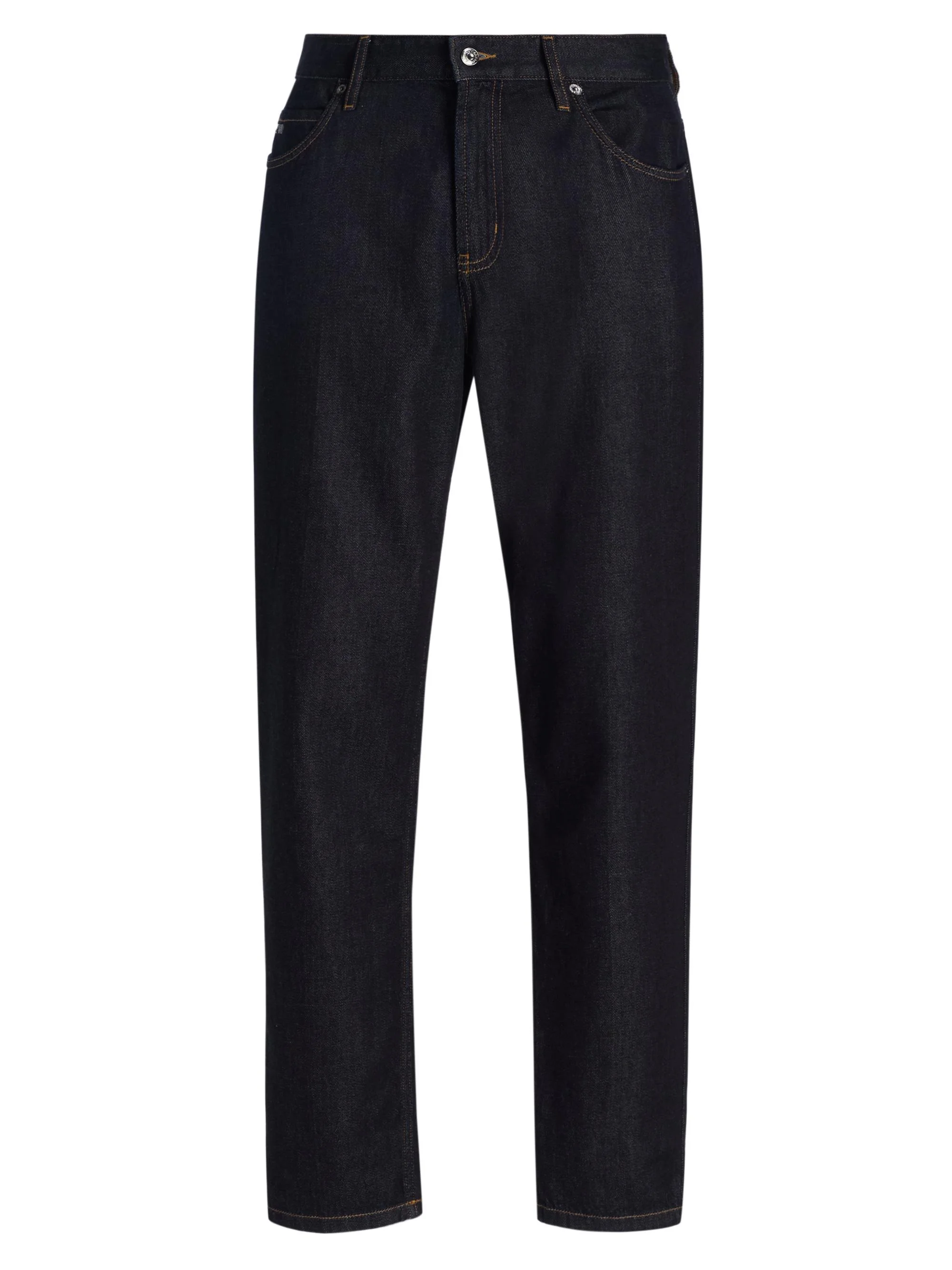 Men's Tapered Straight-Leg Jeans - Dark Blue - 1